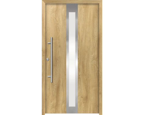 Splendoor Haustür ATHENE Aluminium 1000x2100 mm Eiche DIN Links (nach innen öffnend) RC 2 inkl. Beschlagset und Profilzylinder mit 3 Schlüssel Splendoor Haustür ATHENE Aluminium 1000x2100 mm Eiche DIN Links (nach innen öffnend) RC 2 inkl. Beschlagset und Profilzylinder mit 3 Schlüssel