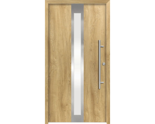 Splendoor Haustür ATHENE Aluminium 1000x2100 mm Eiche DIN Rechts (nach innen öffnend) RC 2 inkl. Beschlagset und Profilzylinder mit 3 Schlüssel Splendoor Haustür ATHENE Aluminium 1000x2100 mm Eiche DIN Rechts (nach innen öffnend) RC 2 inkl. Beschlagset und Profilzylinder mit 3 Schlüssel