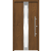 Haustür mit Glaseinsatz und Griffstange