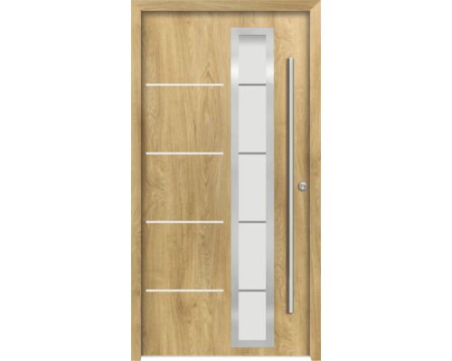 Splendoor Haustür DEMETER Aluminium 1000x2100 mm Eiche DIN Rechts (nach innen öffnend) inkl. Beschlagset und Profilzylinder mit 6 Schlüssel Splendoor Haustür DEMETER Aluminium 1000x2100 mm Eiche DIN Rechts (nach innen öffnend) inkl. Beschlagset und Profilzylinder mit 6 Schlüssel
