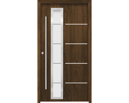 Splendoor Haustür DEMETER Aluminium 1100x2100 mm Nussbaum DIN Links (nach innen öffnend) inkl. Beschlagset und Profilzylinder mit 6 Schlüssel Splendoor Haustür DEMETER Aluminium 1100x2100 mm Nussbaum DIN Links (nach innen öffnend) inkl. Beschlagset und Profilzylinder mit 6 Schlüssel