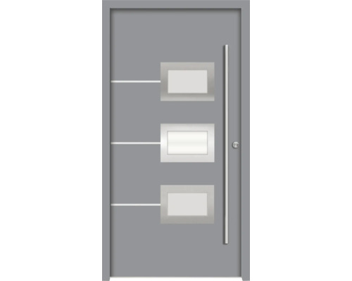 Splendoor Haustür HERA Aluminium 1100x2100 mm NCS S 6502-B (Grau) DIN Links (nach innen öffnend) inkl. Beschlagset und Profilzylinder mit 6 Schlüssel Splendoor Haustür HERA Aluminium 1100x2100 mm NCS S 6502-B (Grau) DIN Links (nach innen öffnend) inkl. Beschlagset und Profilzylinder mit 6 Schlüssel