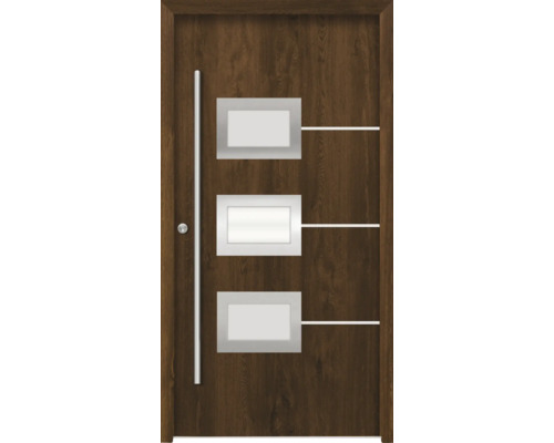 Splendoor Haustür HERA Aluminium 1000x2100 mm Nussbaum DIN Rechts (nach innen öffnend) inkl. Beschlagset und Profilzylinder mit 6 Schlüssel Splendoor Haustür HERA Aluminium 1000x2100 mm Nussbaum DIN Rechts (nach innen öffnend) inkl. Beschlagset und Profilzylinder mit 6 Schlüssel