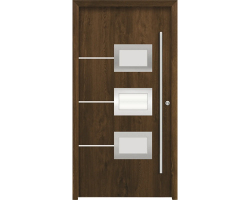 Splendoor Haustür HERA Aluminium 1100x2100 mm Nussbaum DIN Links (nach innen öffnend) inkl. Beschlagset und Profilzylinder mit 6 Schlüssel Splendoor Haustür HERA Aluminium 1100x2100 mm Nussbaum DIN Links (nach innen öffnend) inkl. Beschlagset und Profilzylinder mit 6 Schlüssel