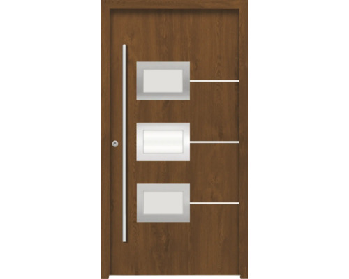 Splendoor Haustür HERA Aluminium 1000x2100 mm Golden Oak DIN Links (nach innen öffnend) RC 2 inkl. Beschlagset und Profilzylinder mit 3 Schlüssel Splendoor Haustür HERA Aluminium 1000x2100 mm Golden Oak DIN Links (nach innen öffnend) RC 2 inkl. Beschlagset und Profilzylinder mit 3 Schlüssel