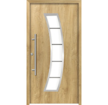 Haustür mit Glaseinsatz und Türgriff