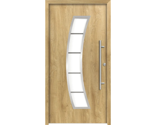 Splendoor Haustür HERMES Aluminium 1100x2100 mm Eiche DIN Links (nach innen öffnend) inkl. Beschlagset und Profilzylinder mit 6 Schlüssel Splendoor Haustür HERMES Aluminium 1100x2100 mm Eiche DIN Links (nach innen öffnend) inkl. Beschlagset und Profilzylinder mit 6 Schlüssel
