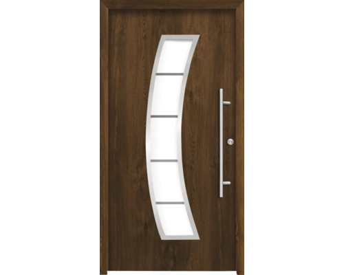 Splendoor Haustür HERMES Aluminium 1000x2100 mm Nussbaum DIN Links (nach innen öffnend) inkl. Beschlagset und Profilzylinder mit 6 Schlüssel Splendoor Haustür HERMES Aluminium 1000x2100 mm Nussbaum DIN Links (nach innen öffnend) inkl. Beschlagset und Profilzylinder mit 6 Schlüssel