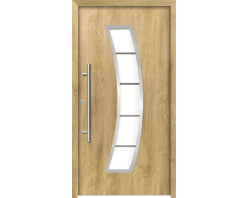 Splendoor Haustür HERMES Aluminium 1000x2100 mm Eiche DIN Links (nach innen öffnend) RC 2 inkl. Beschlagset und Profilzylinder mit 3 Schlüssel Splendoor Haustür HERMES Aluminium 1000x2100 mm Eiche DIN Links (nach innen öffnend) RC 2 inkl. Beschlagset und Profilzylinder mit 3 Schlüssel