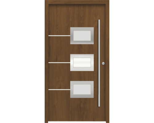 Splendoor Haustür HERA Aluminium 1100x2100 mm Golden Oak DIN Links (nach innen öffnend) inkl. Beschlagset und Profilzylinder mit 6 Schlüssel Splendoor Haustür HERA Aluminium 1100x2100 mm Golden Oak DIN Links (nach innen öffnend) inkl. Beschlagset und Profilzylinder mit 6 Schlüssel