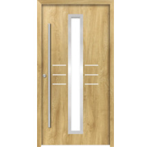 Haustür aus Holz mit Glaseinsatz