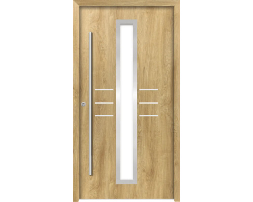 Splendoor Haustür HESTIA Aluminium 1100x2100 mm Eiche DIN Links (nach innen öffnend) RC 2 inkl. Beschlagset und Profilzylinder mit 3 Schlüssel Splendoor Haustür HESTIA Aluminium 1100x2100 mm Eiche DIN Links (nach innen öffnend) RC 2 inkl. Beschlagset und Profilzylinder mit 3 Schlüssel