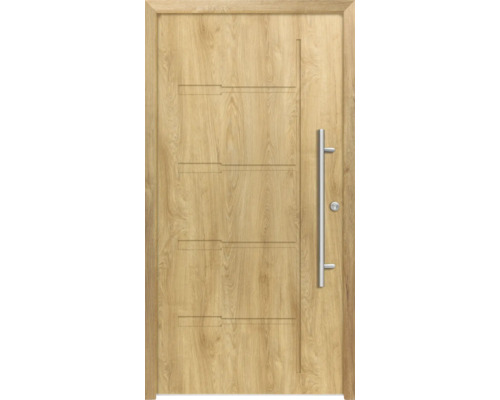 Splendoor Haustür ZEUS Aluminium 1100x2100 mm Eiche DIN Rechts (nach innen öffnend) inkl. Beschlagset und Profilzylinder mit 6 Schlüssel Splendoor Haustür ZEUS Aluminium 1100x2100 mm Eiche DIN Rechts (nach innen öffnend) inkl. Beschlagset und Profilzylinder mit 6 Schlüssel