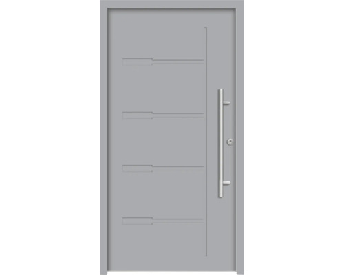 Splendoor Haustür ZEUS Aluminium 1000x2100 mm NCS S 6502-B (Grau) DIN Rechts (nach innen öffnend) inkl. Beschlagset und Profilzylinder mit 6 Schlüssel Splendoor Haustür ZEUS Aluminium 1000x2100 mm NCS S 6502-B (Grau) DIN Rechts (nach innen öffnend) inkl. Beschlagset und Profilzylinder mit 6 Schlüssel