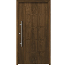 Holztür mit Metallgriff