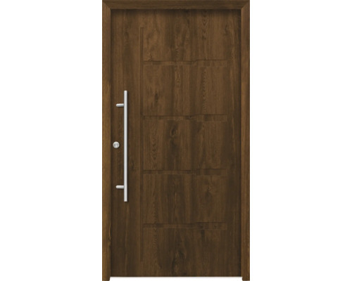 Splendoor Haustür ZEUS Aluminium 1100x2100 mm Nussbaum DIN Links (nach innen öffnend) inkl. Beschlagset und Profilzylinder mit 6 Schlüssel Splendoor Haustür ZEUS Aluminium 1100x2100 mm Nussbaum DIN Links (nach innen öffnend) inkl. Beschlagset und Profilzylinder mit 6 Schlüssel