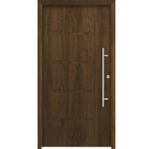 Holztür mit Metallgriff