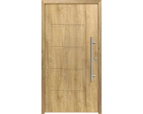 Splendoor Haustür ZEUS Aluminium 1000x2100 mm Eiche DIN Links (nach innen öffnend) RC 2 inkl. Beschlagset und Profilzylinder mit 3 Schlüssel Splendoor Haustür ZEUS Aluminium 1000x2100 mm Eiche DIN Links (nach innen öffnend) RC 2 inkl. Beschlagset und Profilzylinder mit 3 Schlüssel