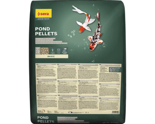 Teichfischfutter sera Pond Pellets Basic 40 Liter, 5 kg, Koi- und Goldfischfutter