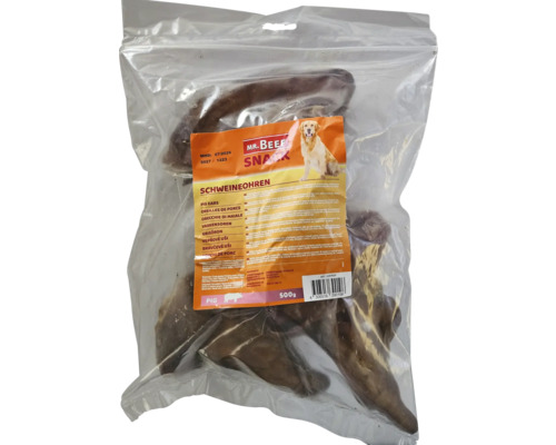 Hundesnack Mr. Beef Schweineohren 500 g Kauartikel