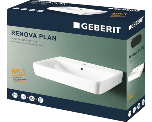 Geberit Renova Plan Waschtisch 60 cm im Karton