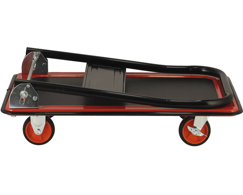 Transporthilfe mit Rollen und klappbarem Griff