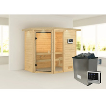 Sauna mit Saunaofen und Steuerung
