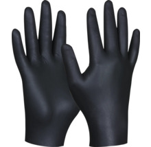 Zwei schwarze Nitrilhandschuhe zum Schutz