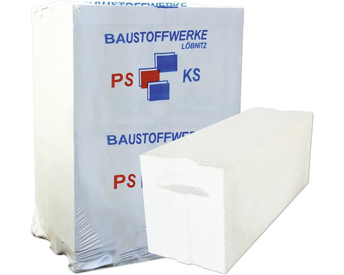Porenbeton Planstein PP2-0,35 600 mm x 200 mm x 249 mm, Pal = 42 St Verpackte Mauersteine aus Porenbeton