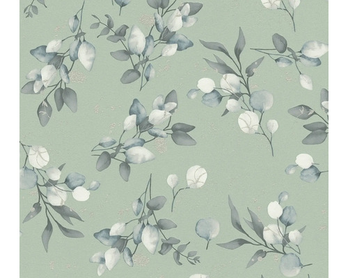 Vliestapete 39768-7 Pure Elegance Eukalyptus-Blätter mintgrün Tapete mit Eukalyptusblattmuster