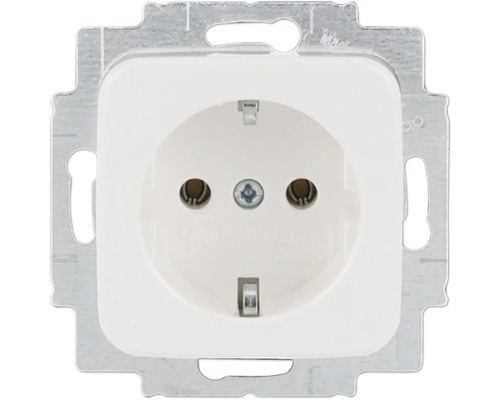 Schutzkontakt Steckdose mit Montageplatte