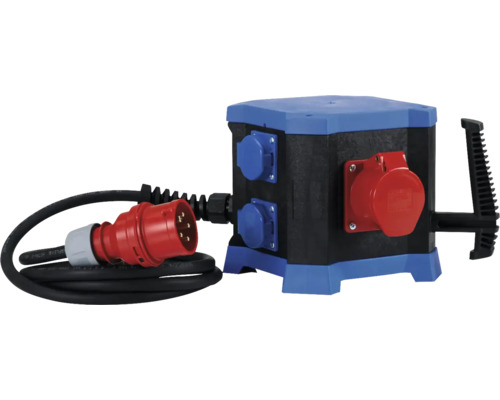 HEDI Steckdosenverteiler Drehstrom 16 A, 4x Steckdosen 250V + 2x CEE Steckdosen 5x16A 400V, Anschlussstecker CEE 5x16A, 2,5 m HEDI Steckdosenverteiler Drehstrom 16 A, 4x Steckdosen 250V + 2x CEE Steckdosen 5x16A 400V, Anschlussstecker CEE 5x16A, 2,5 m