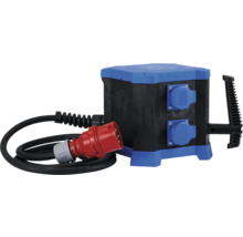 Verteilerwürfel mit Kabel und Stecker für den Baustellenbedarf