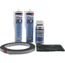 Befestigungsset für Platten auf Alu-Systemtreppe 3-stufig