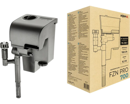 Außenfilter AQUAEL FZN PRO 700, Rucksackfilter, 6,2 W, ca. 700l/h, schwarz Aquael Innenfilter für Aquarien mit Verpackung