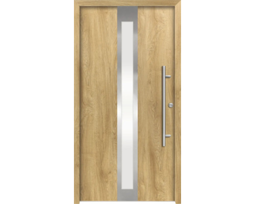 Splendoor Haustür ATHENE Aluminium 1000x2100 mm Eiche DIN Rechts (nach innen öffnend) inkl. Beschlagset und Profilzylinder mit 6 Schlüssel Splendoor Haustür ATHENE Aluminium 1000x2100 mm Eiche DIN Rechts (nach innen öffnend) inkl. Beschlagset und Profilzylinder mit 6 Schlüssel