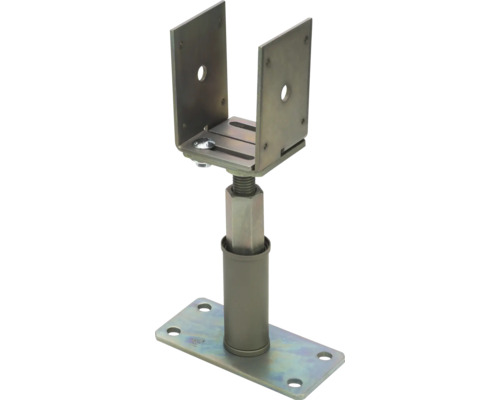 Verstellbarer Pfostenträger aus Metall zur Befestigung von Pfosten