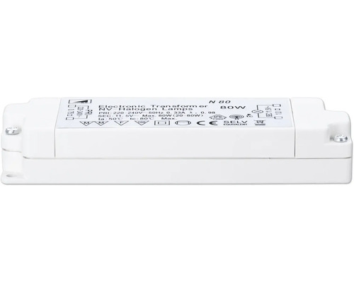 Elektronischer Transformator für Niedervolt Halogenlampen, 80 Watt