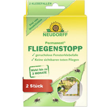 Neudorff Fliegenstopp Fensterklebefalle, Packung mit 2 Stück zur Fliegenbekämpfung