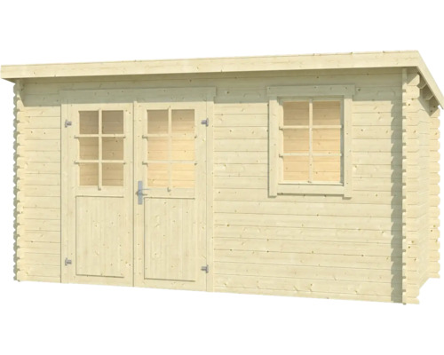 Holzgartenhaus mit Doppeltür und Fenster