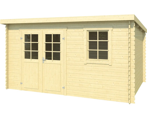 Gartenhaus aus Holz mit Doppeltür und Fenster