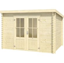 Gartenhaus aus Holz mit Doppeltür und Fenstern