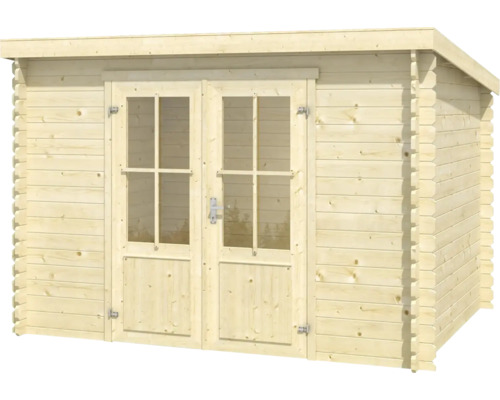 Gartenhaus aus Holz mit Doppeltür und Fenstern