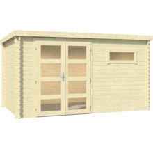 Holzgartenhaus mit Doppeltür und Fenster