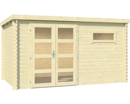 Holzgartenhaus mit Doppeltür und Fenster