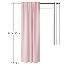 Vorhang mit Gardinenband Oskar rose 140x245 cm