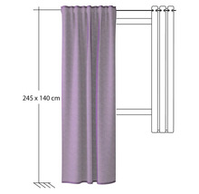 Vorhang mit Gardinenband Oskar berry 140x245 cm