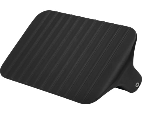 Schwarze Fußstütze mit gerippter Oberfläche