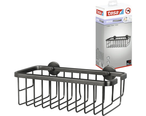 Tesa Moon Graphite Duschkorb zur Wandmontage