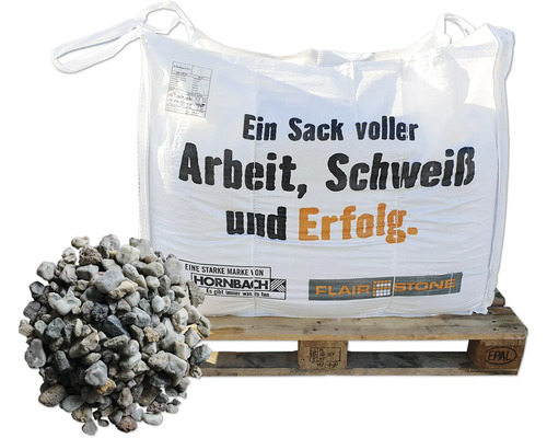 FLAIRSTONE Big Bag Kies 8 mm - 16 mm ca. 775 kg = 0,5 cbm Zierkiesel in einem Big Bag auf einer Palette